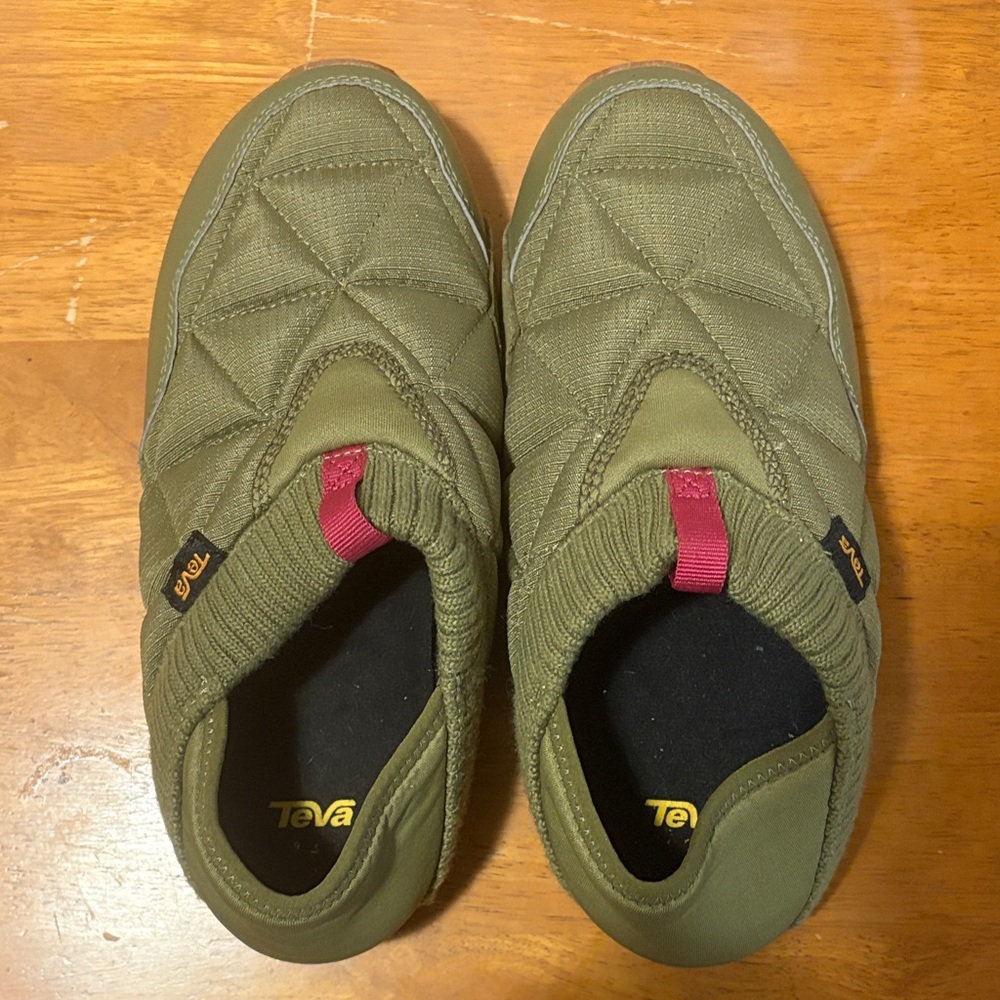 Teva Women's Olive Quilted Slip-On Loafers